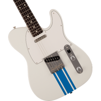 2023 COLLECTION MADE IN JAPAN TRADITIONAL '60S TELECASTER® OLYMPIC WHITE WITH BLUE COMPETITION STRIPE